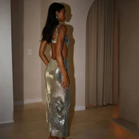 EVA MAXI DRESS - SILVER