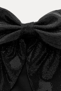 LuxeBow™ - Glitter Bow Crop Top