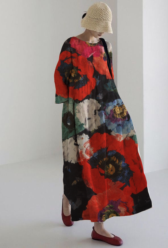 Rosa floral summer dress
