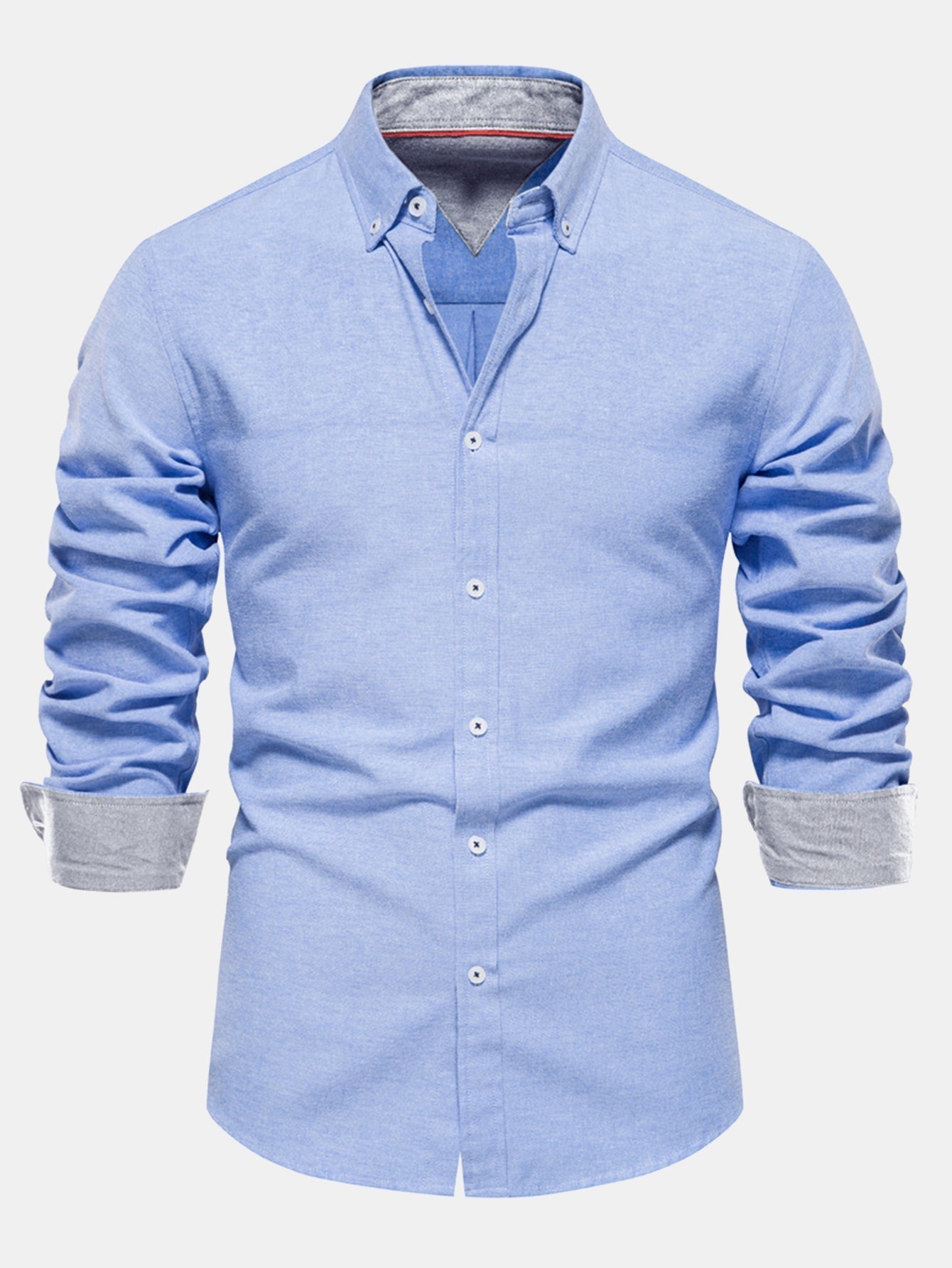 Long Sleeve Oxford Shirt with Buttons