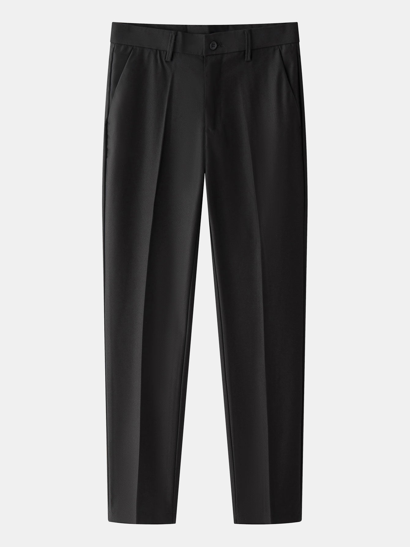 Linen Ribbed Knit Polo & Slim Fit Tapered Trousers