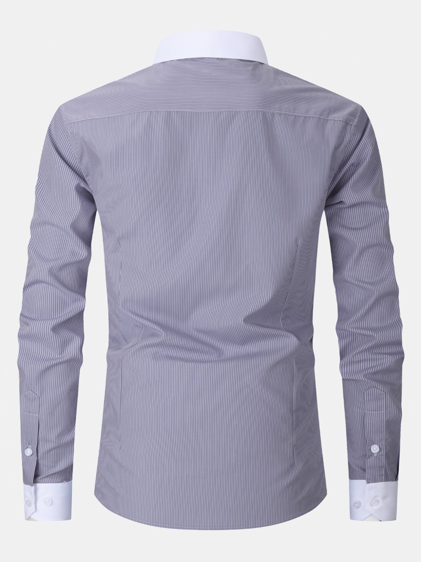 Dress Shirt with Striped Contrast Collar