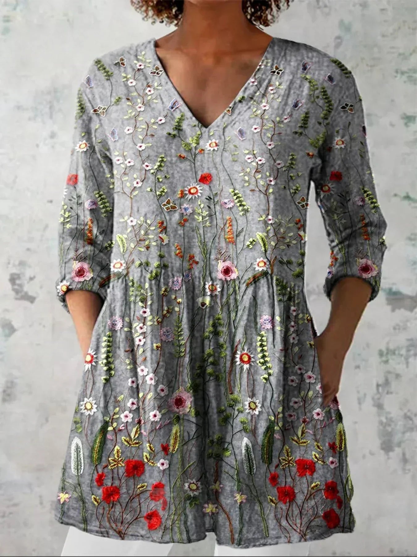 Coupar | Heritage Floral V-Neck Shirt