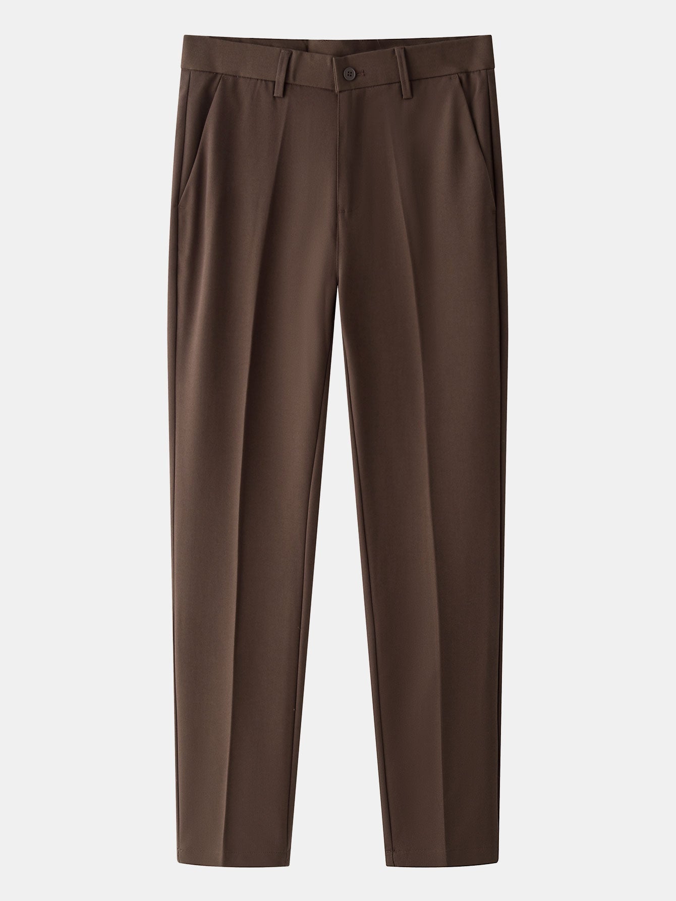 Twisted Jacquard Crew Neck Button Up Knit Shirt & Slim Fit Tapered Trousers