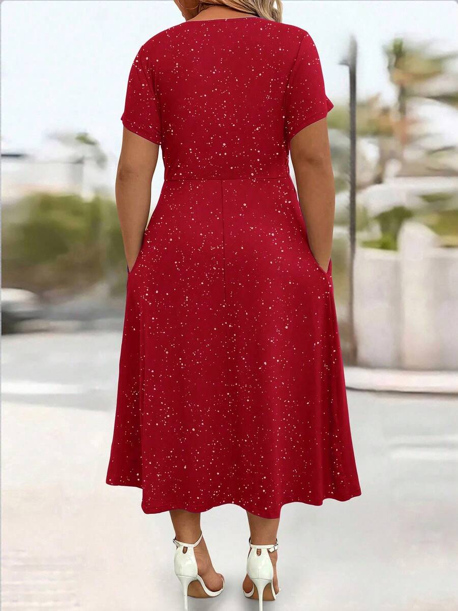 Plus Size Women's Sparkly  Dress