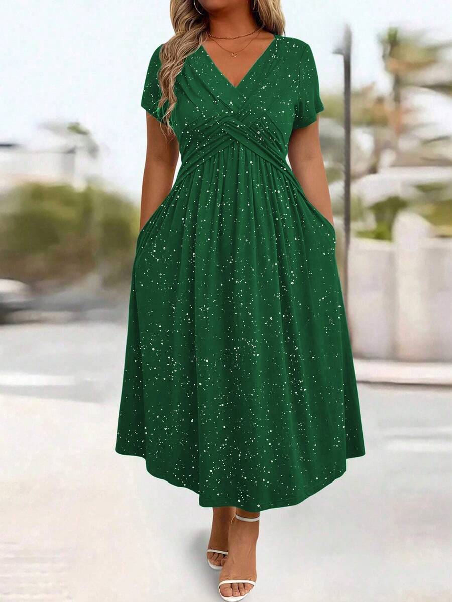 Plus Size Women's Sparkly  Dress