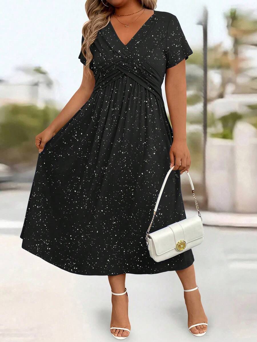 Plus Size Women's Sparkly  Dress