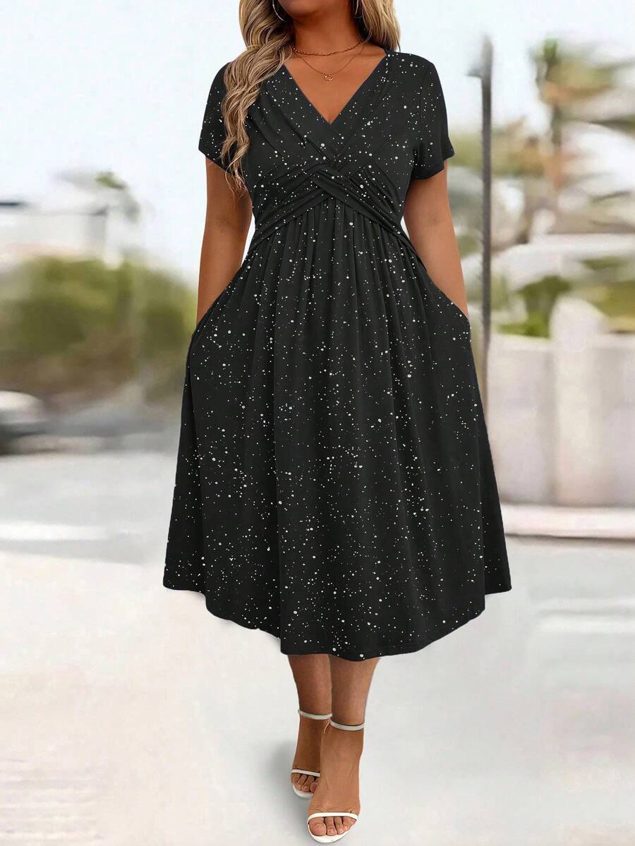 Plus Size Women's Sparkly  Dress