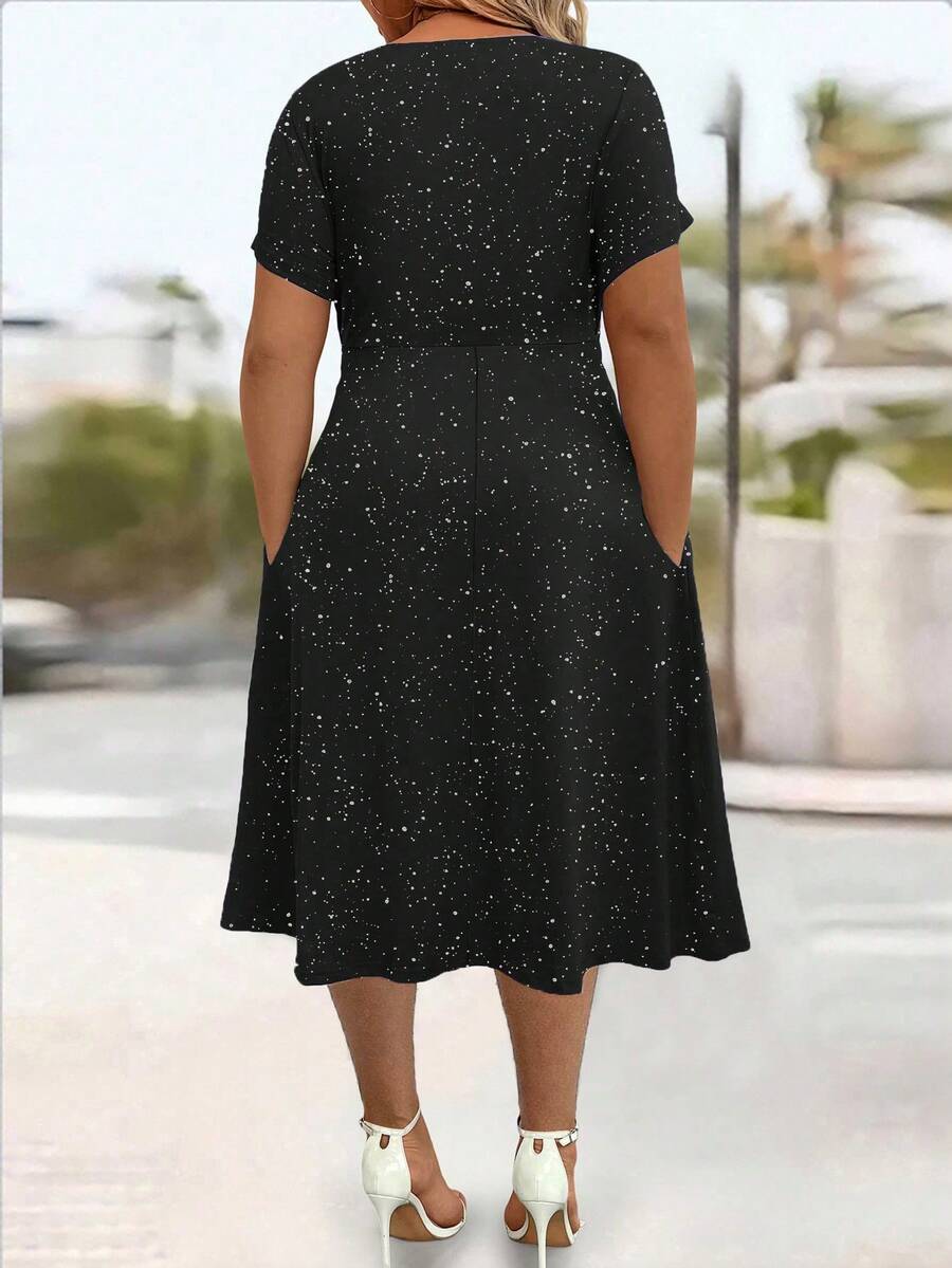 Plus Size Women's Sparkly  Dress