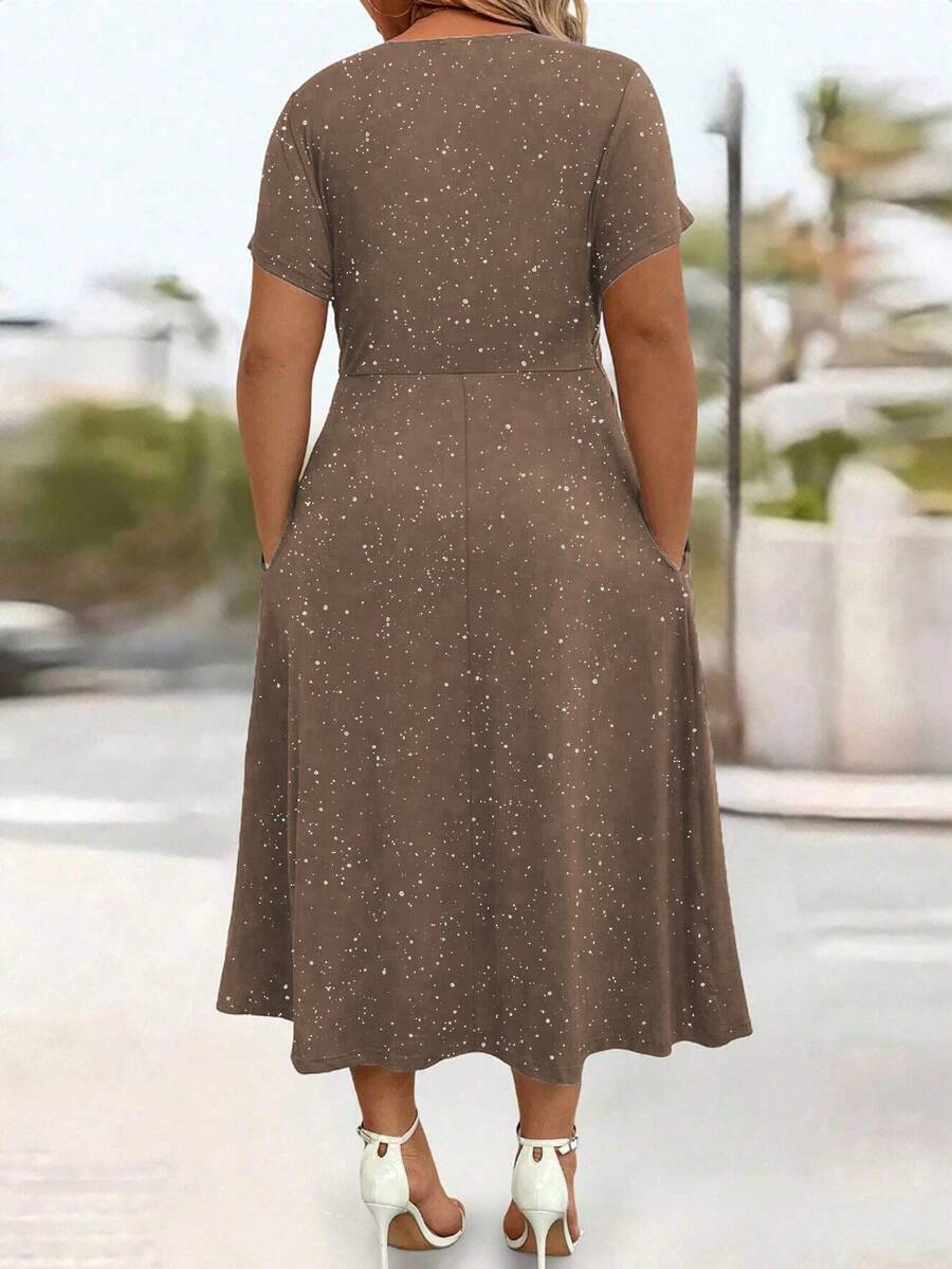 Plus Size Women's Sparkly  Dress
