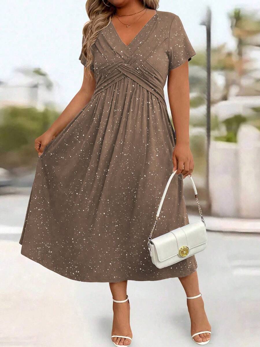 Plus Size Women's Sparkly  Dress