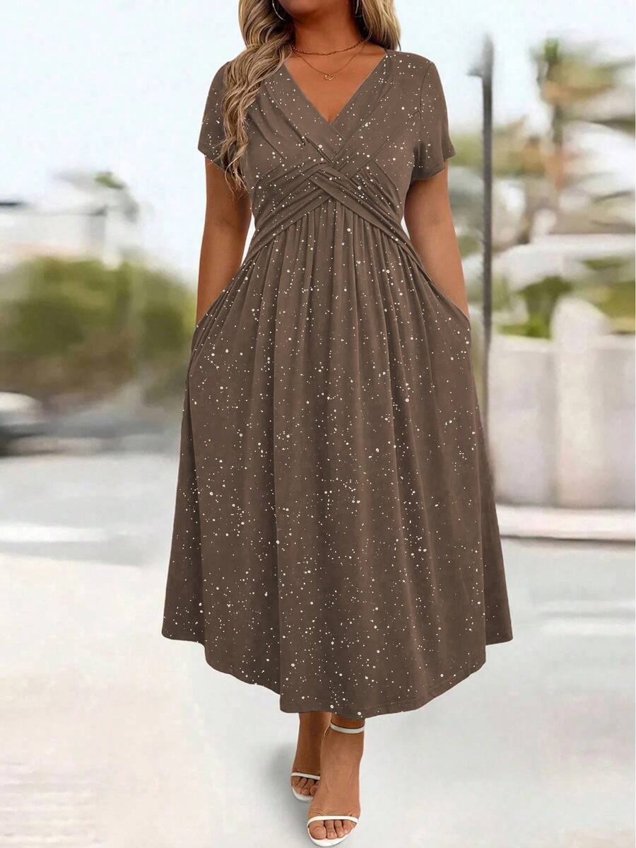 Plus Size Women's Sparkly  Dress
