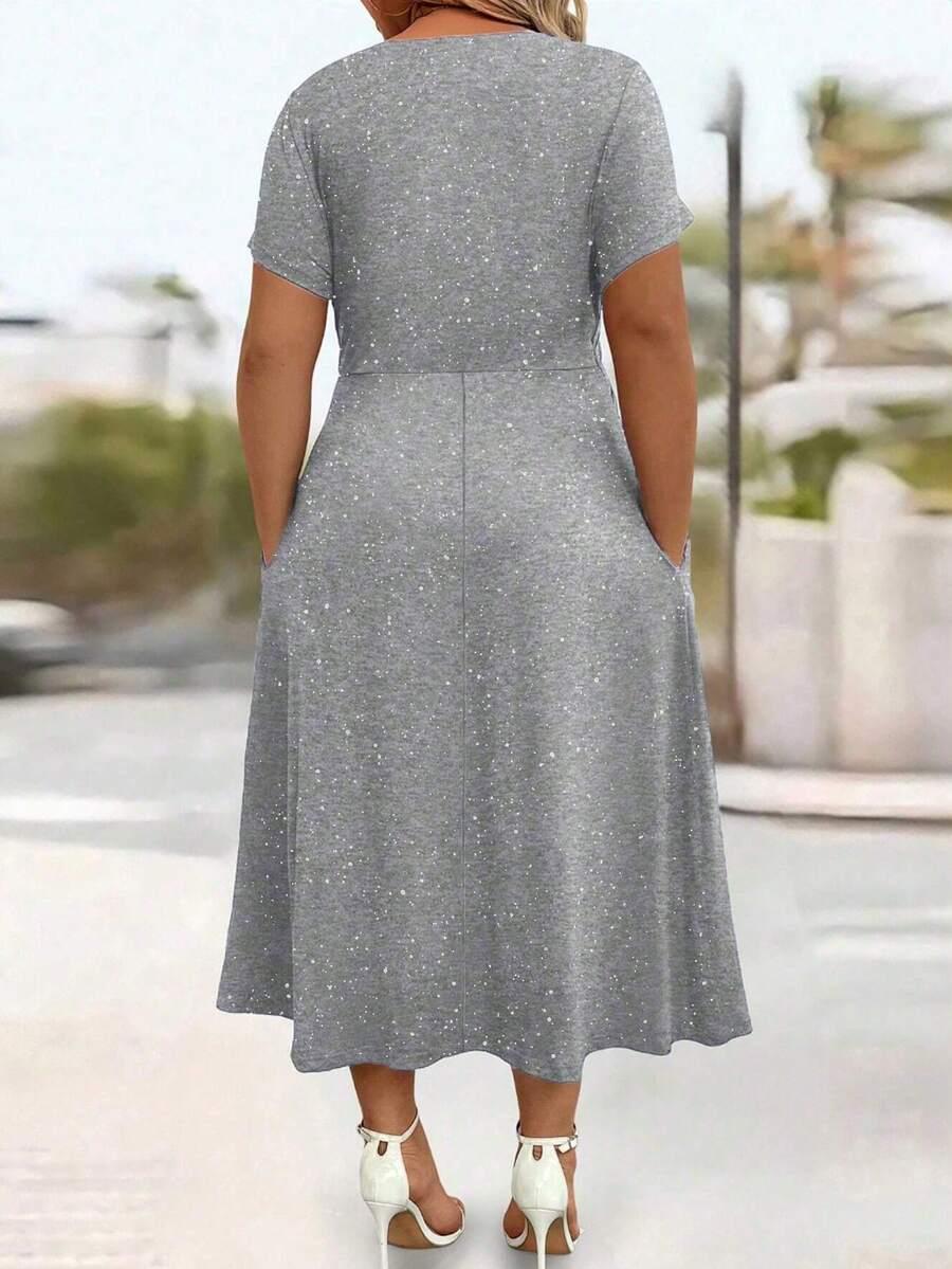 Plus Size Women's Sparkly  Dress