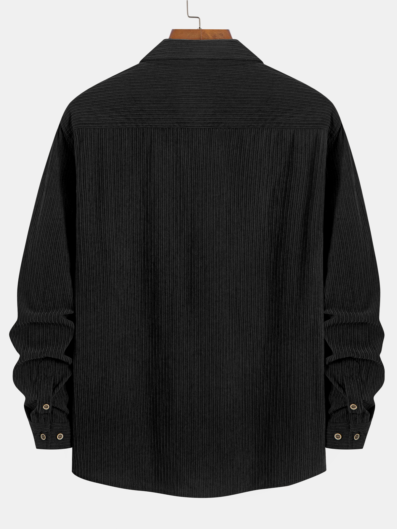 Long Sleeve Corduroy Shirt with Pocket and Buttons