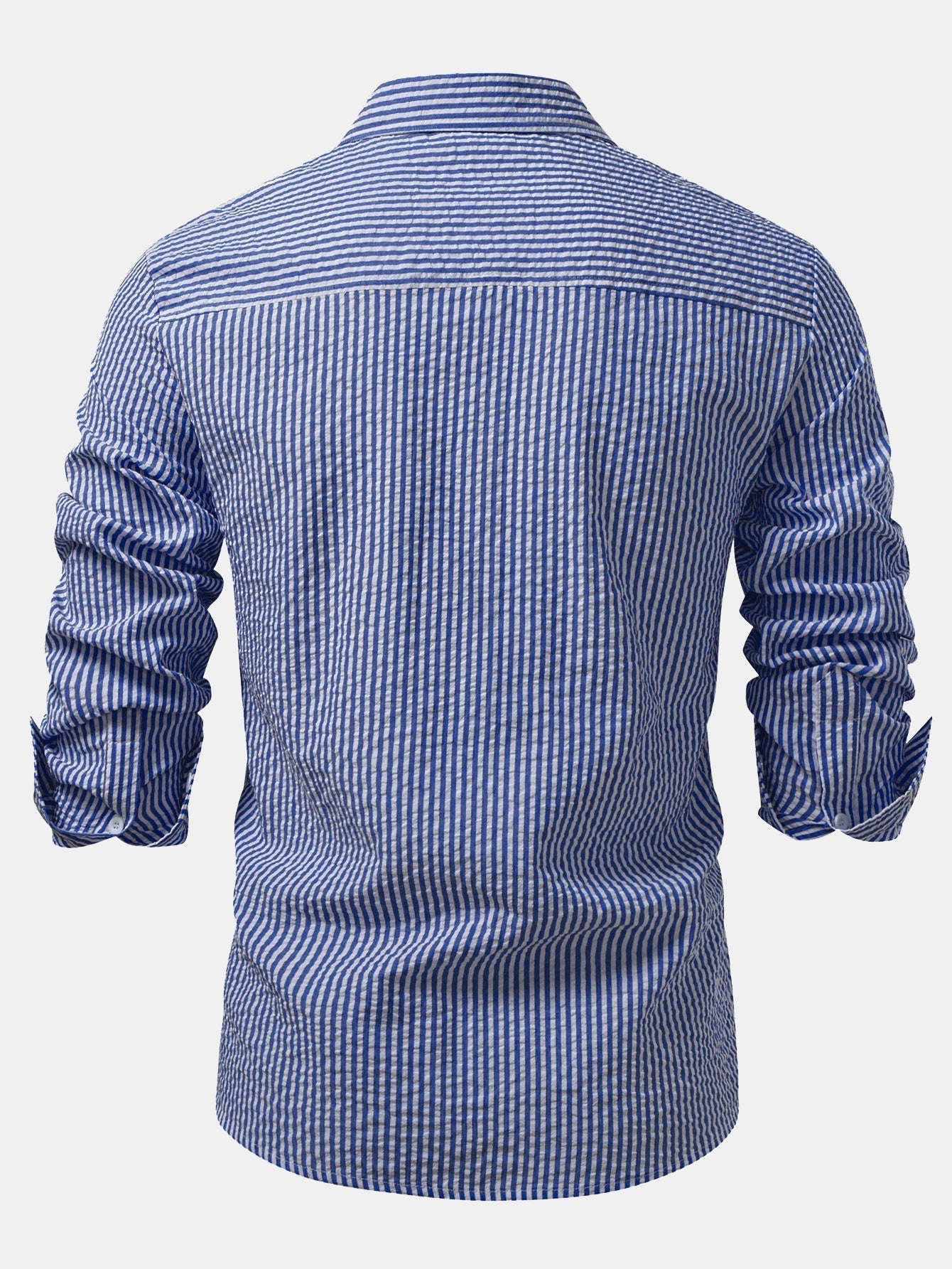 Striped Button-Up Seersucker Shirt