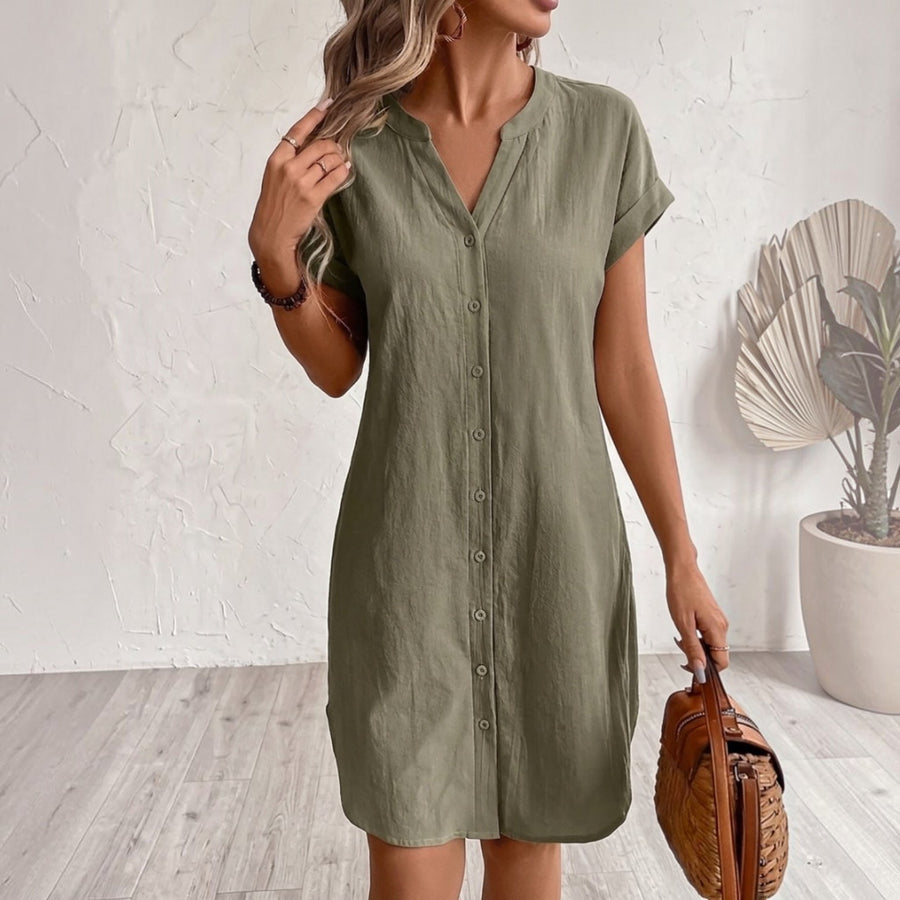 Tess | Elegant Linen Shirt Dress