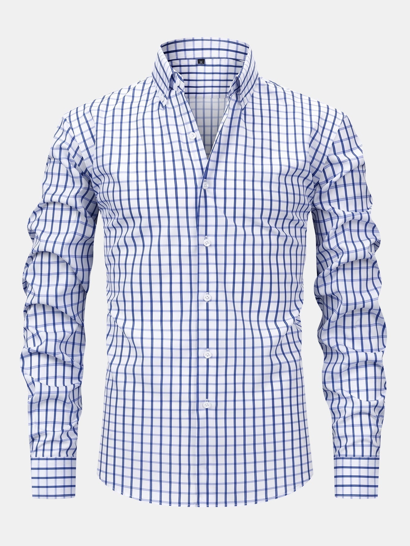 Long Sleeve Checkered Shirt with Buttons