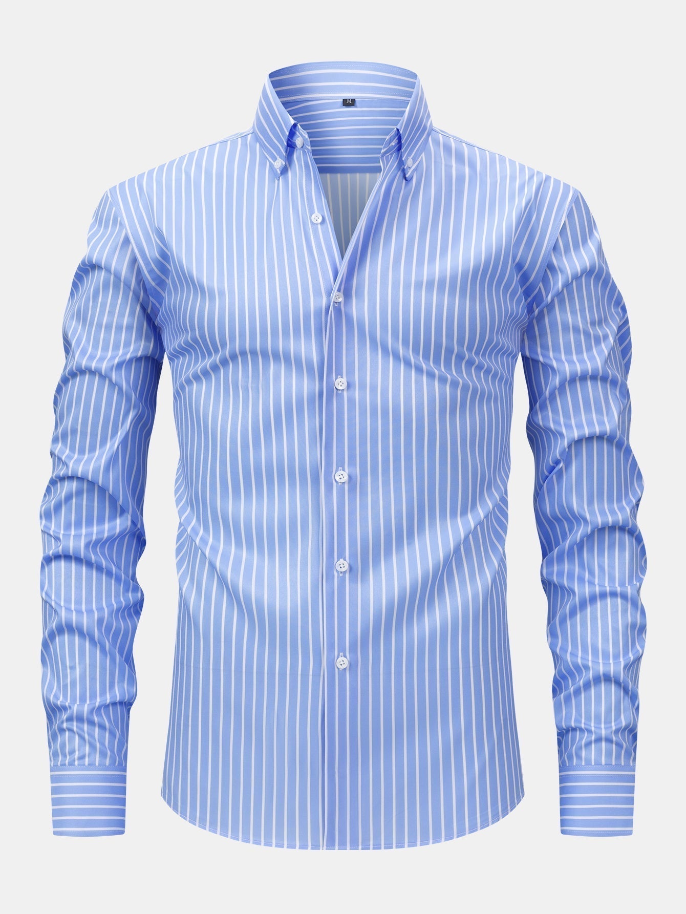 Long Sleeve Striped Shirt with Buttons