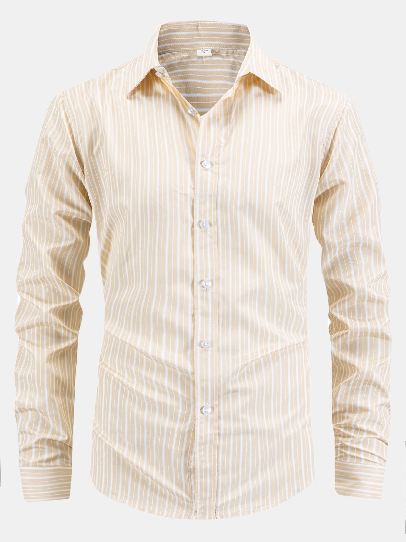 Long Sleeve Striped Button-Up Shirt