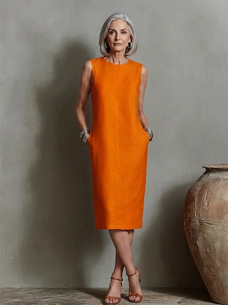 Carissa | Minimalist Sleeveless Midi Dress
