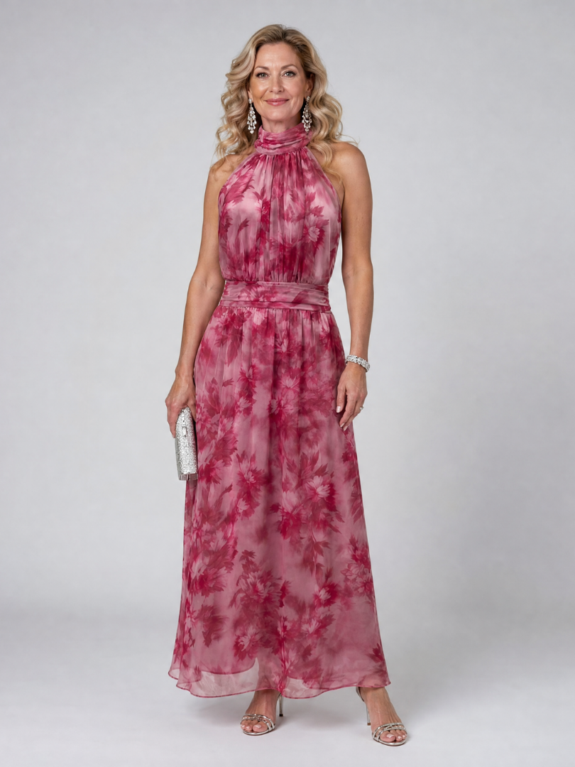 Avien™ Soft Halter Neck Midi Dress