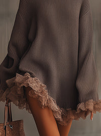 Ninette | Women's Ruffle Sweater Dress