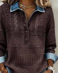 Livia – Top with Collar and Button Closure