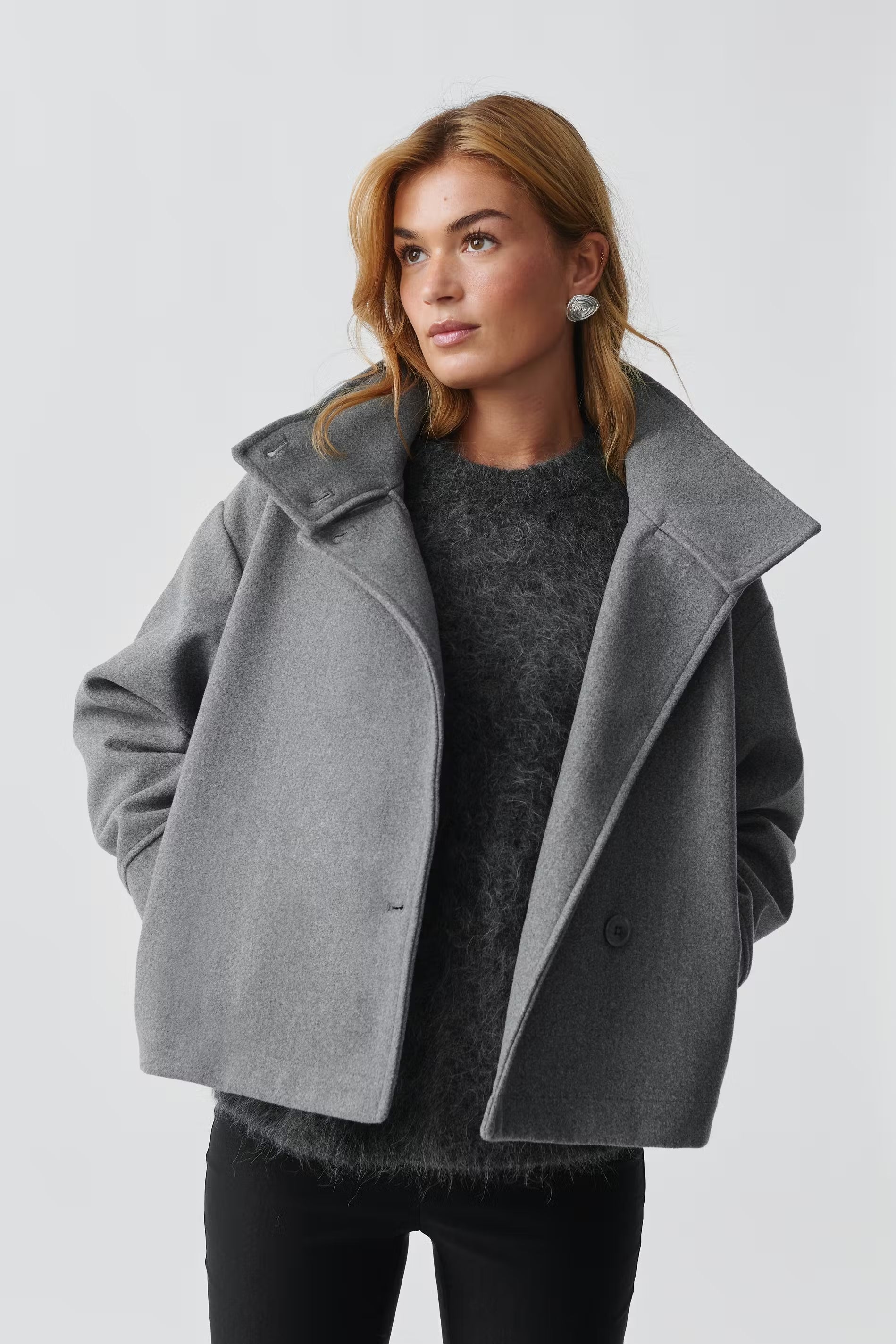 Jacky Wool Coat High Neck