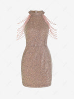 Sequined Chain Party Vegas Dress