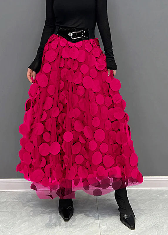 Elegant Black Dot Skirt Fall