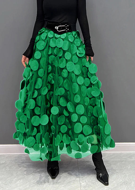 Elegant Black Dot Skirt Fall