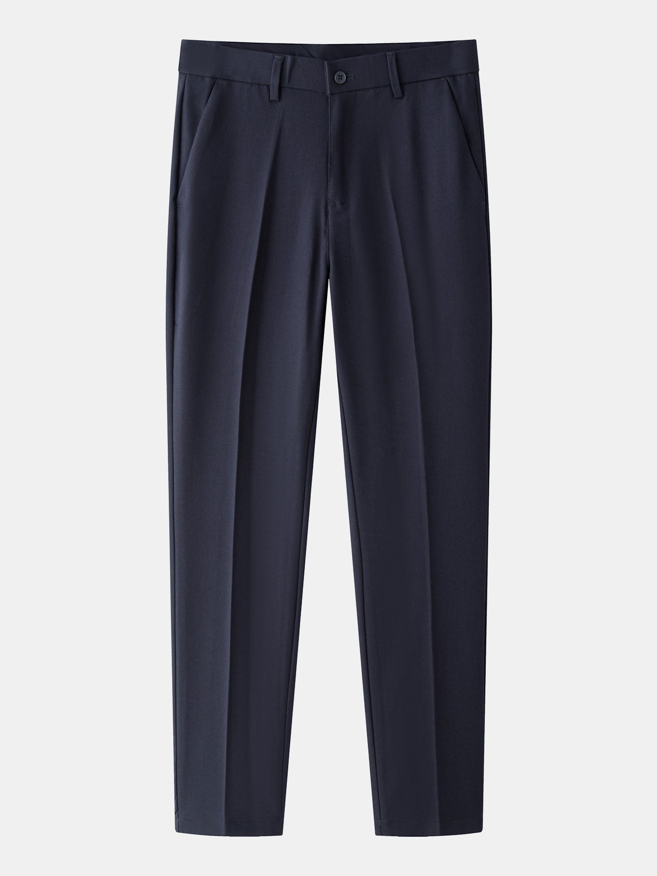 Contrast Textured Johnny Collar Polo & Slim Fit Tapered Trousers