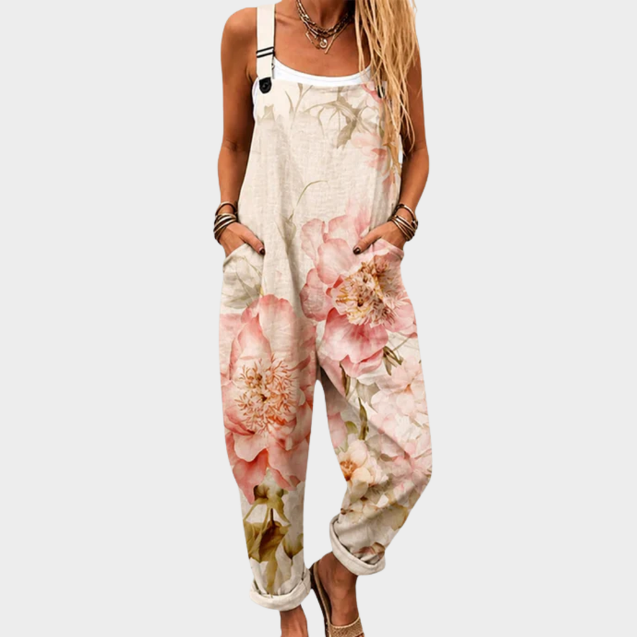 Comfortable Printed Overalls