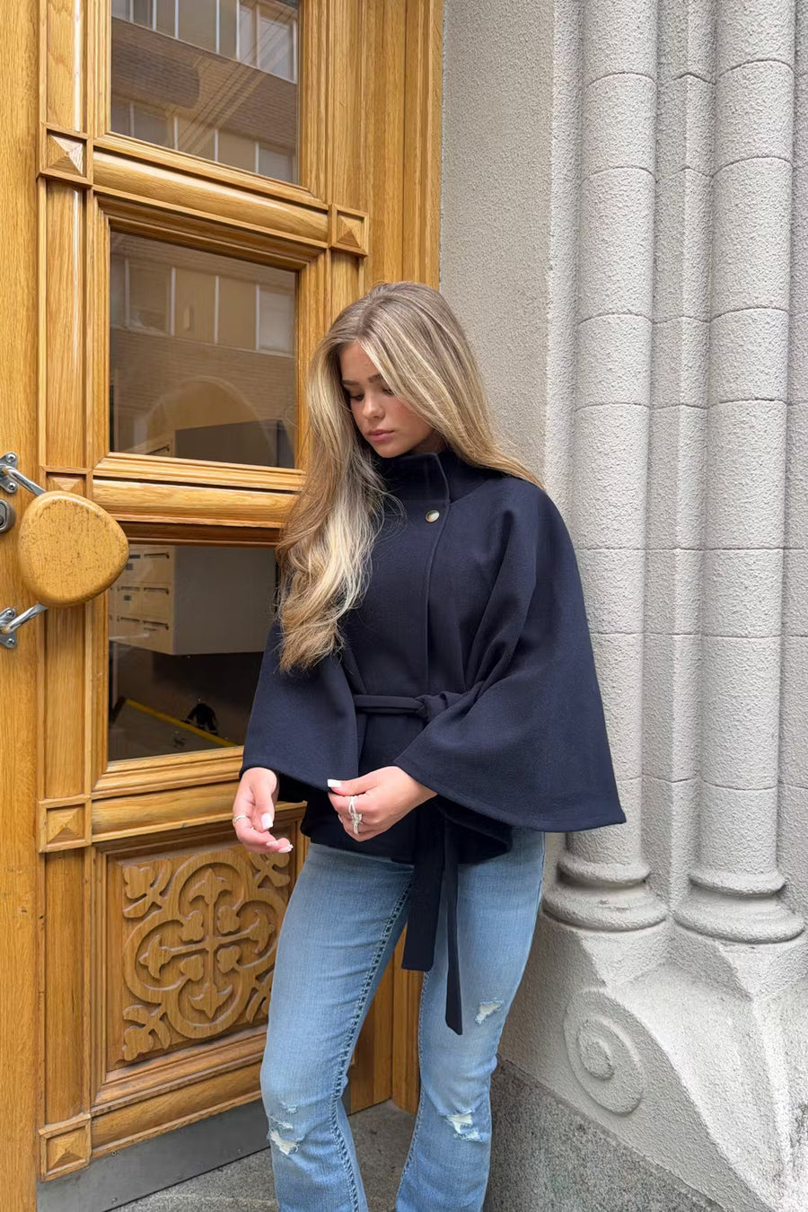 Belted Cloak Coat