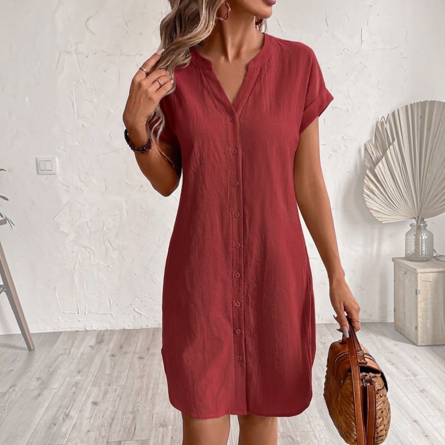 Tess | Elegant Linen Shirt Dress