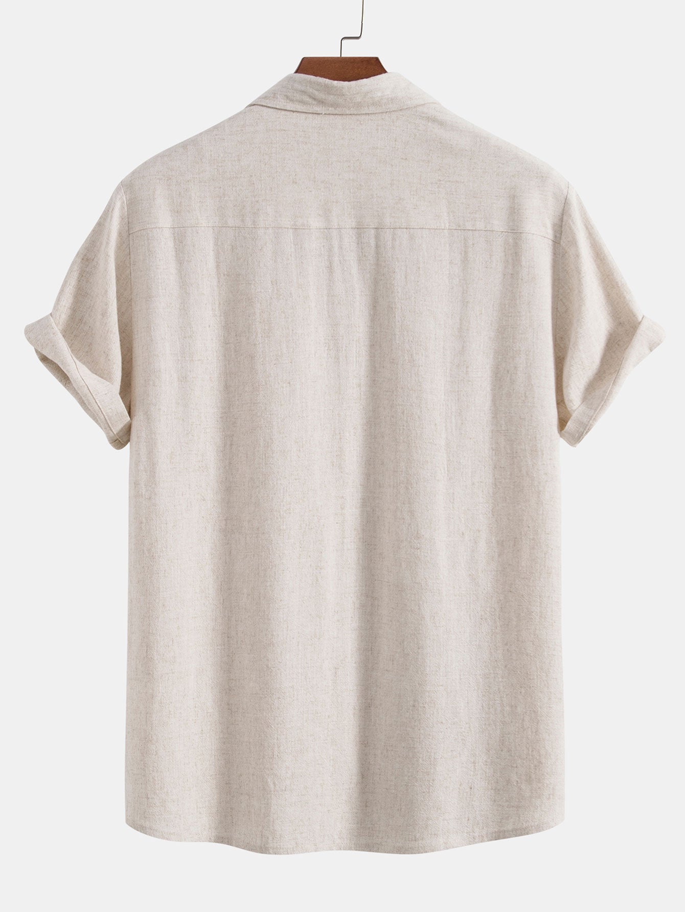 Button-Up Shirt in Linen and Rayon Blend