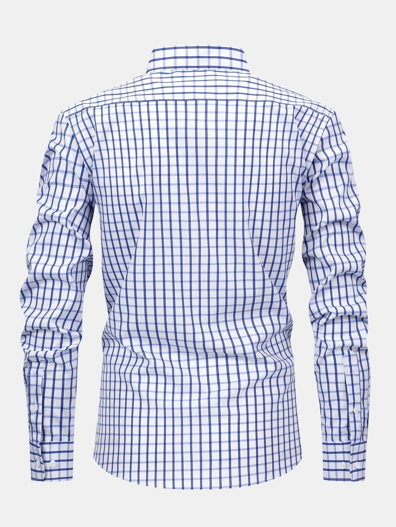 Long Sleeve Checkered Shirt with Buttons