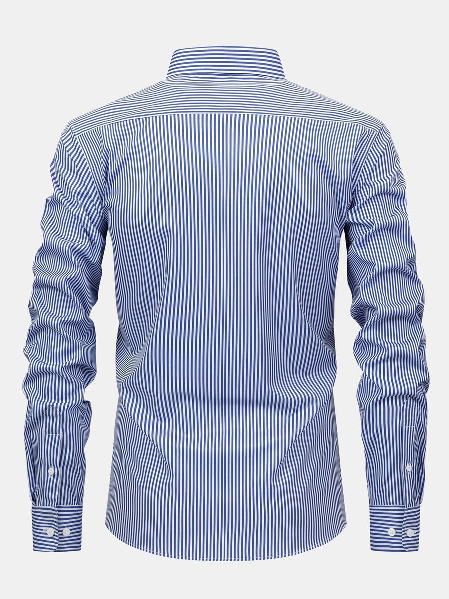 Long Sleeve Striped Shirt with Buttons