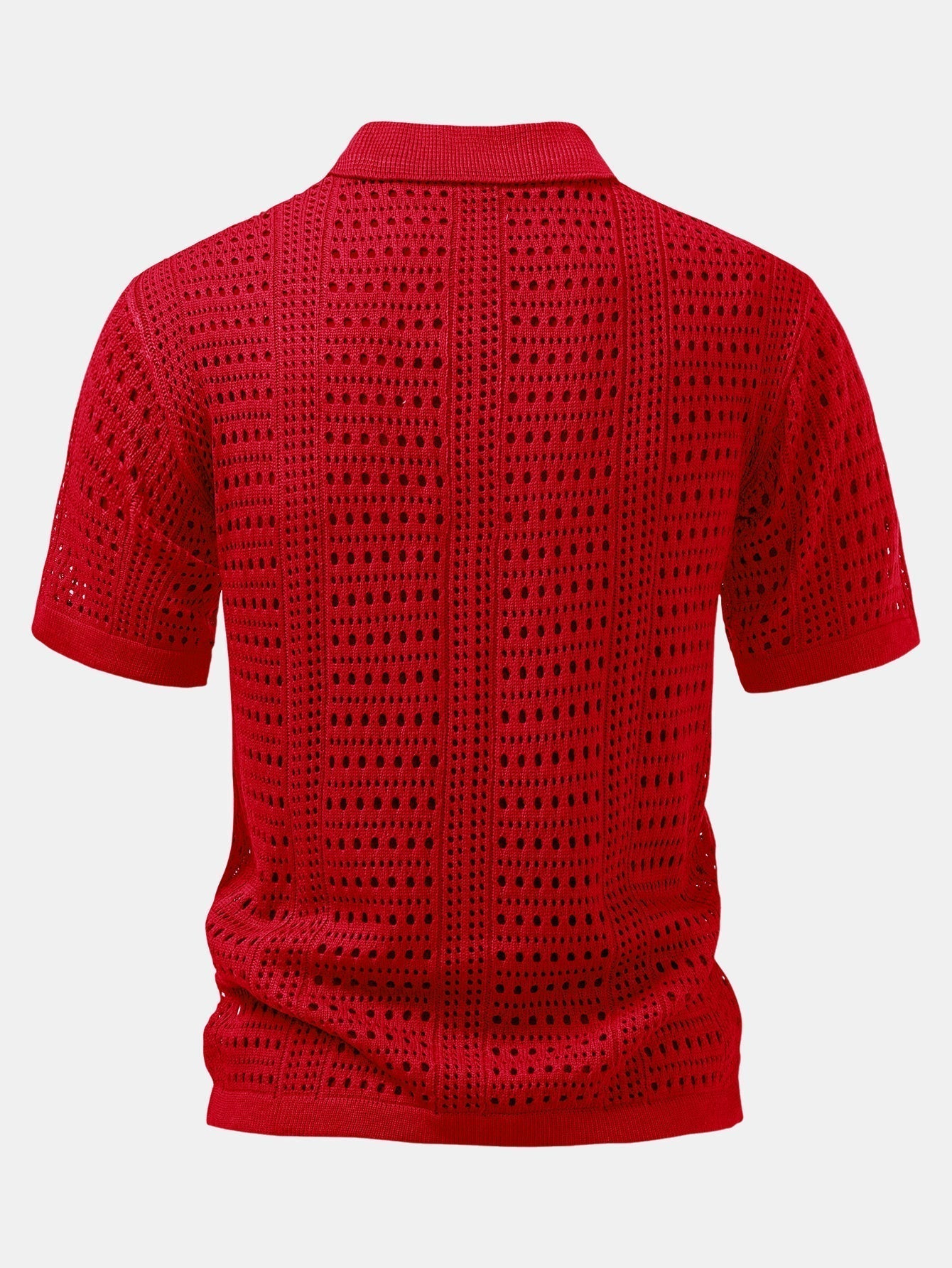 V-Neck Polo Shirt with Hook