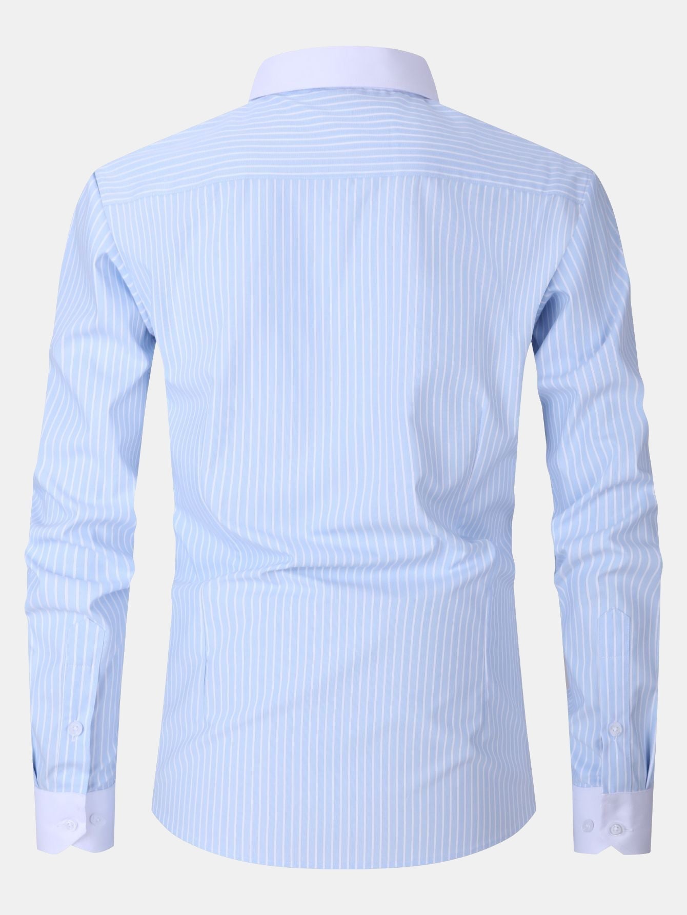 Contrast Collar Shirt with Stripes