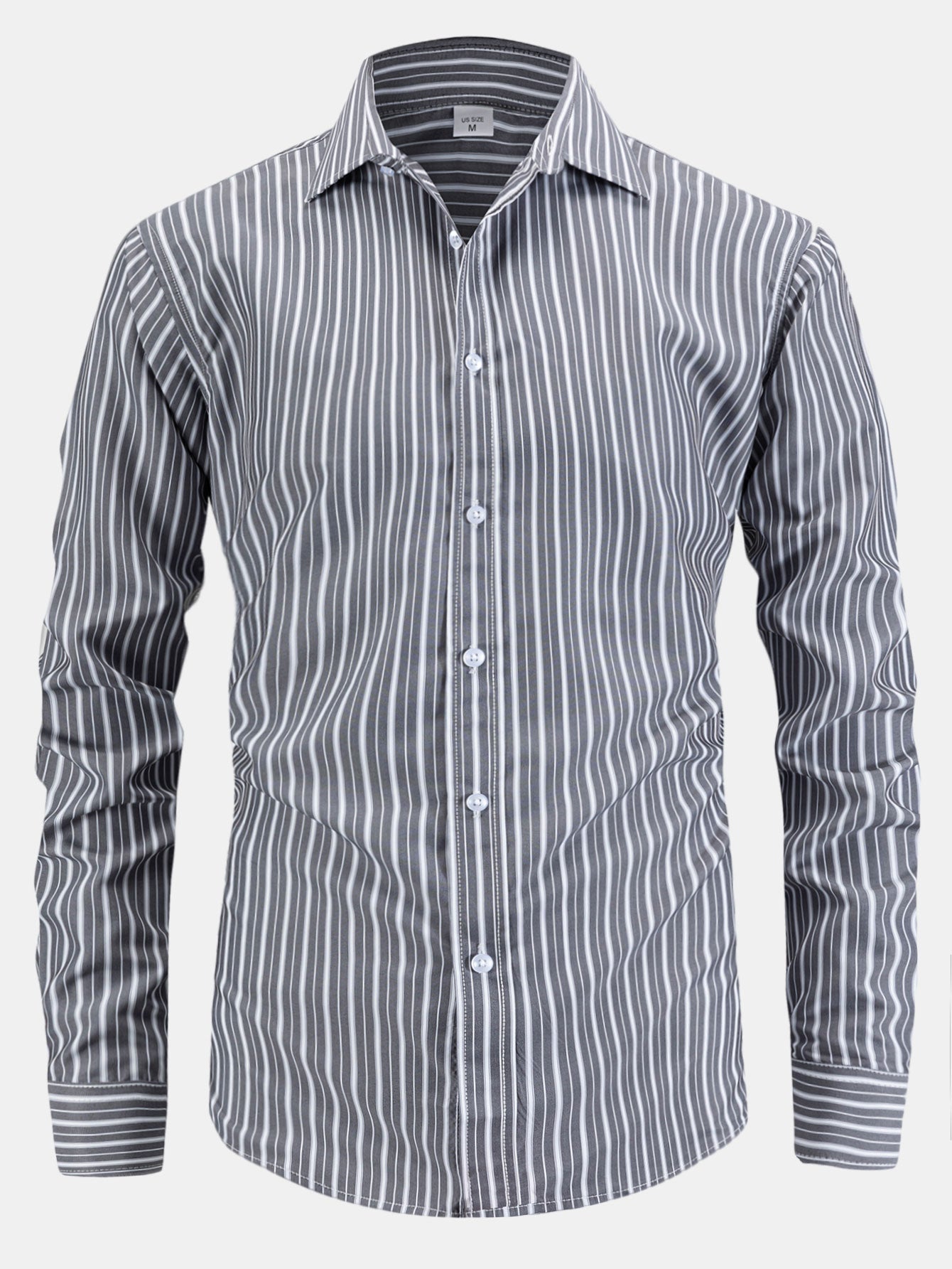 Long Sleeve Striped Button-Up Shirt