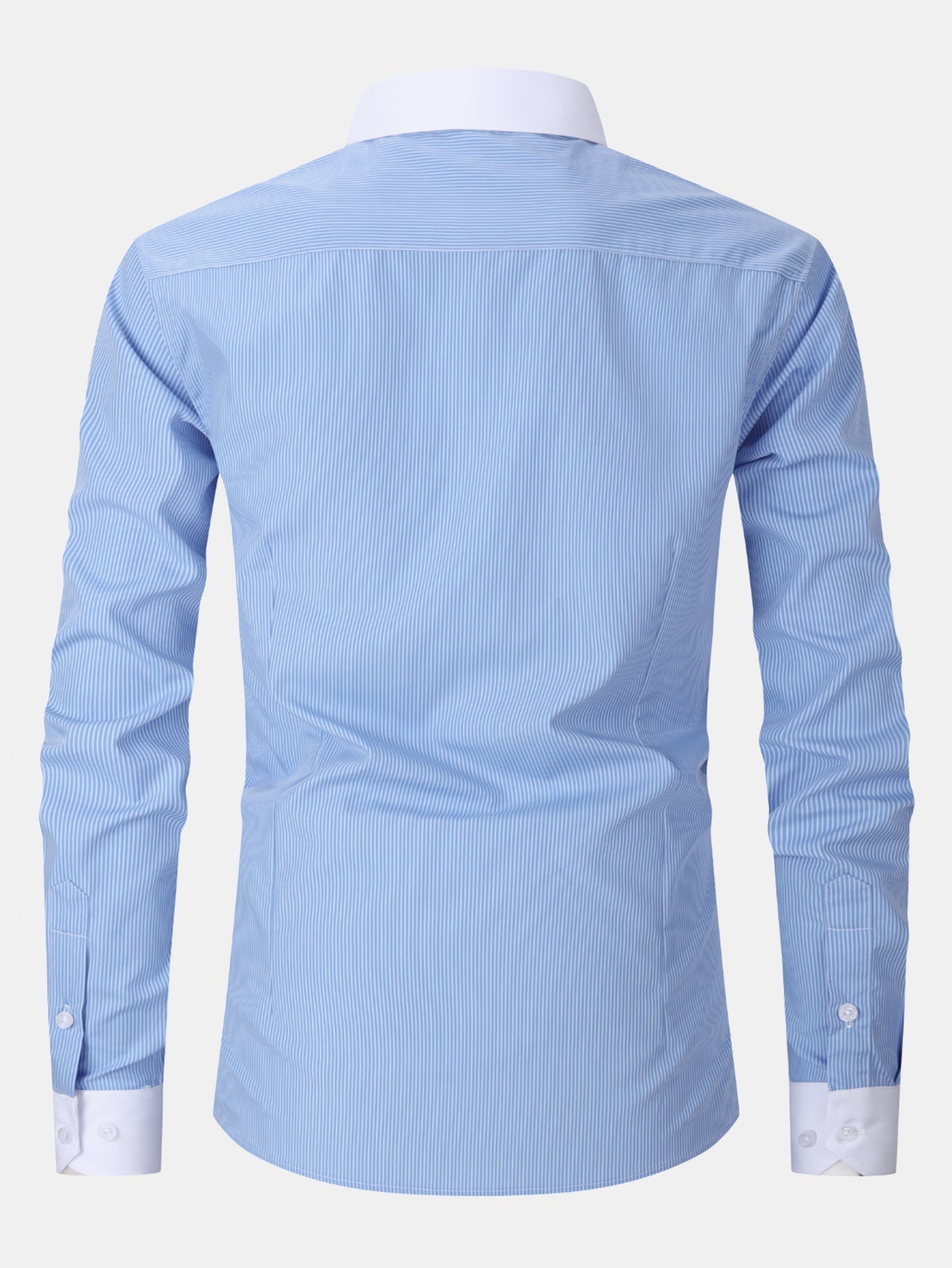 Dress Shirt with Striped Contrast Collar
