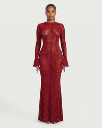 Scarlett Mesh Open Back Maxi Dress