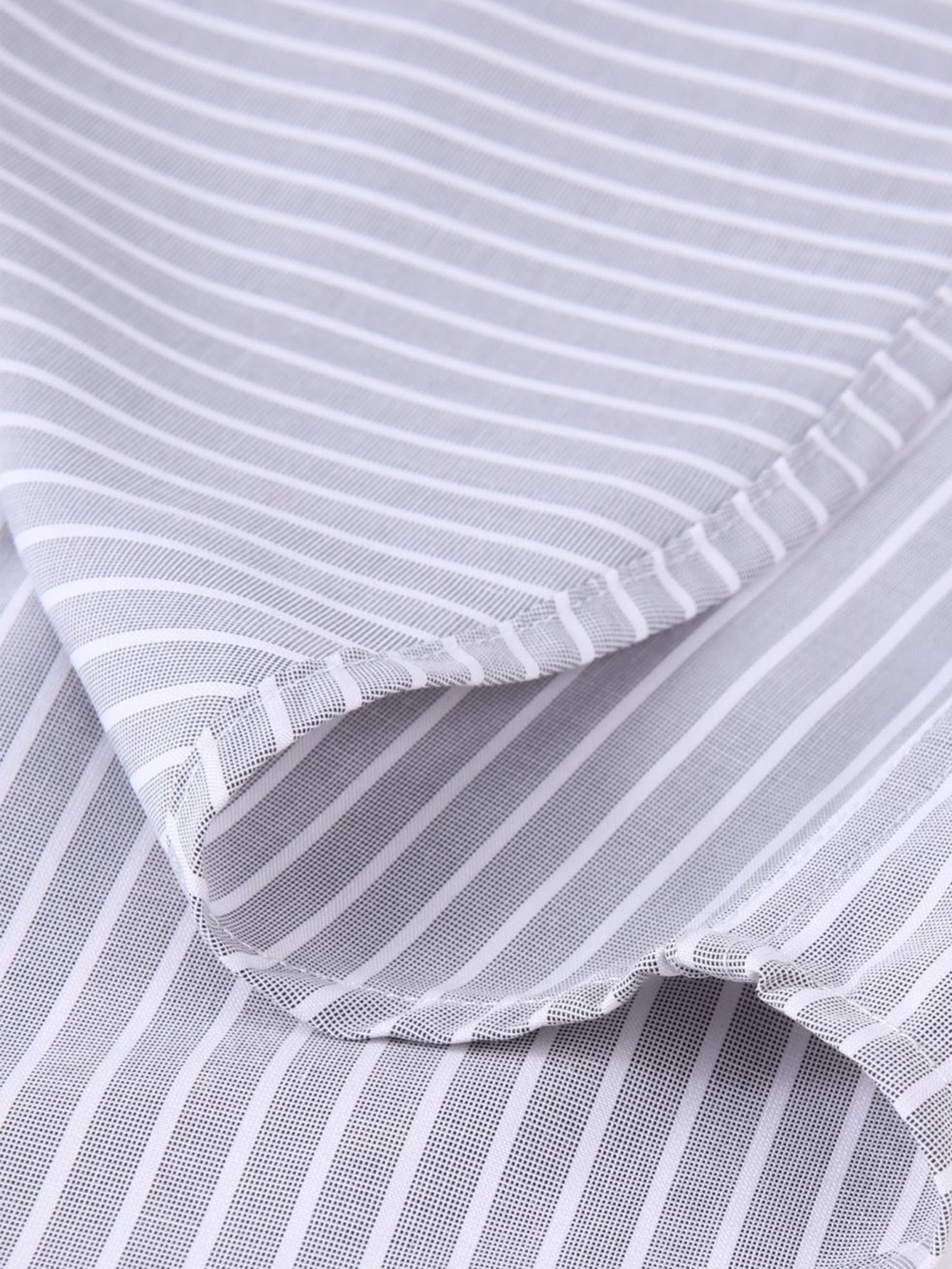 Contrast Collar Shirt with Stripes