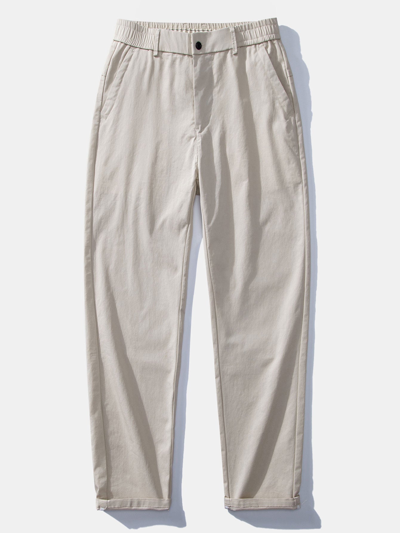 Twist Knit Polo & Elastic Waist Straight Leg Trousers
