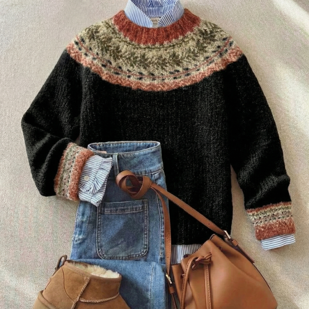 Joyce | Vintage Nordic Pattern Jumper