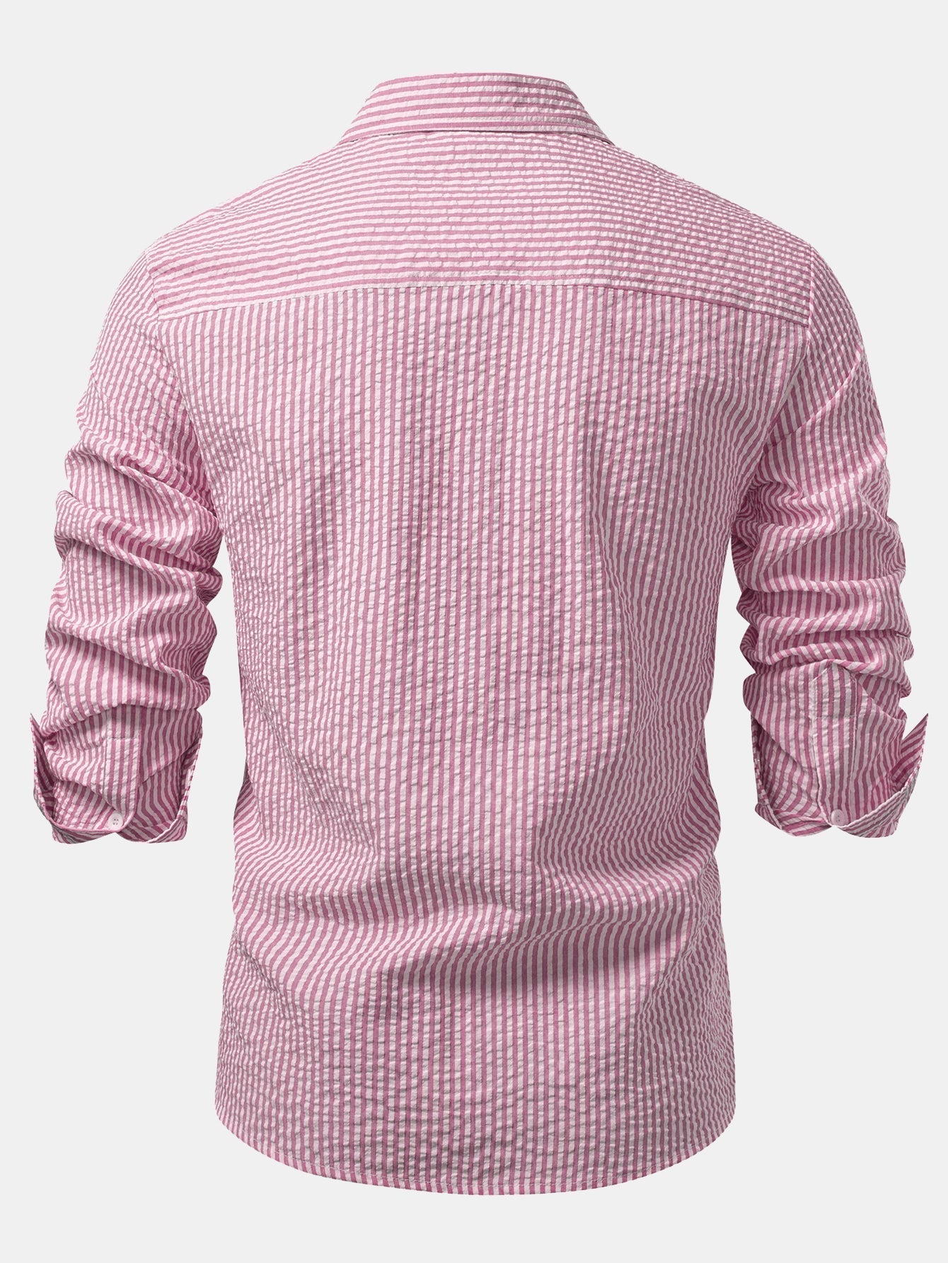 Striped Button-Up Seersucker Shirt