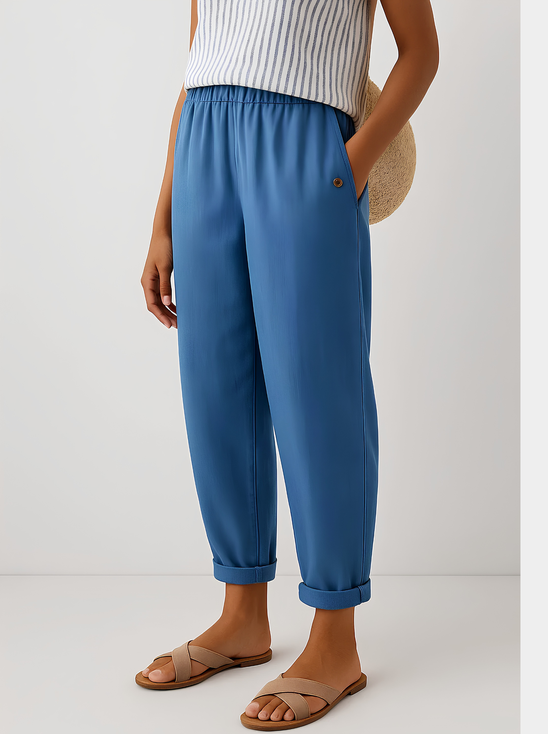Noraya Natural Comfort Pants - Blue