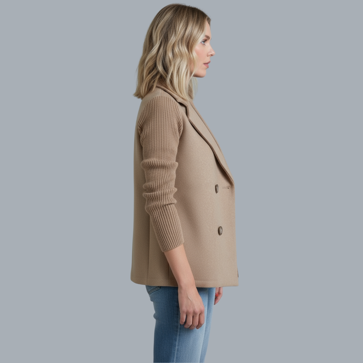Sasha™ | Ribbed Blazer Coat — Final Edit