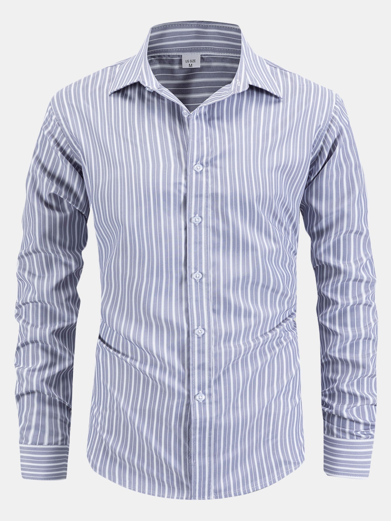 Long Sleeve Striped Button-Up Shirt